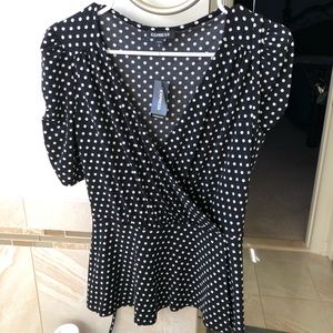 NWT Express polka dot blouse